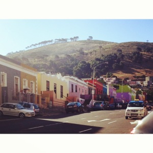 The colourful houses in CapeTown.